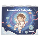 Outer Space Explorer Personalized Kids 2026 Kalender (Titelbild)