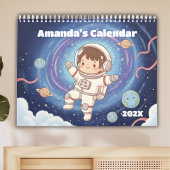 Outer Space Explorer Personalized Kids 2026 Kalender