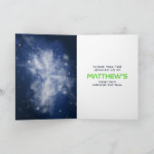 Outer Space First Birthday Dankeskarte (Innenseite)