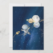 Outer Space First Trip Around the Sun 1st Birthday Einladung (Rückseite)