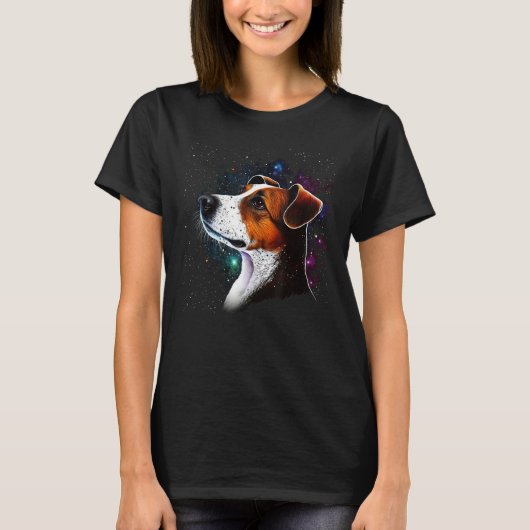 Outer Space Galaxy Astronaut Jack Russell Terrier T-Shirt (Vorderseite)