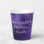 Outer Space Galaxy Party | Kindergeburtstag Astron Pappbecher (Rückseite)