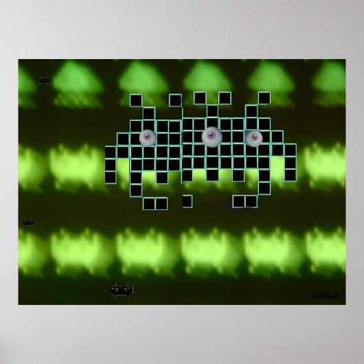 Outer Space Invader Kingdom Poster (Vorne)