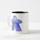 Outer Space Meeple in Blue Zweifarbige Tasse (Vorderseite Links)