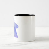 Outer Space Meeple in Blue Zweifarbige Tasse (Mittel)