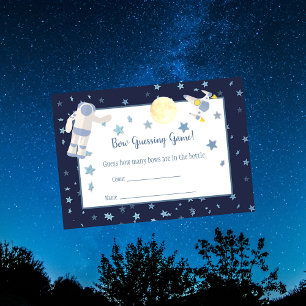 Outer Space Midnight Guess Game weiß Begleitkarte