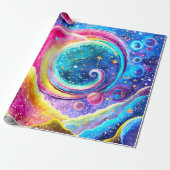 OUTER SPACE | MODERN GALAXY GESCHENKPAPIER (Ungerollt)