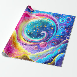OUTER SPACE | MODERN GALAXY GESCHENKPAPIER
