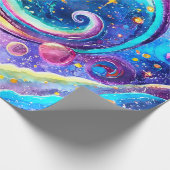 OUTER SPACE | MODERN GALAXY GESCHENKPAPIER (Ecke)