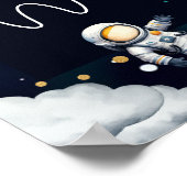 Outer Space My First Year Milestone Poster (Ecke)