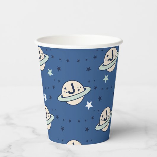 Outer Space Out of this World Birthday Pappbecher (Rückseite)