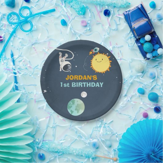 Outer Space Paper Plates Birthday Rocket Astronaut Pappteller (Party)