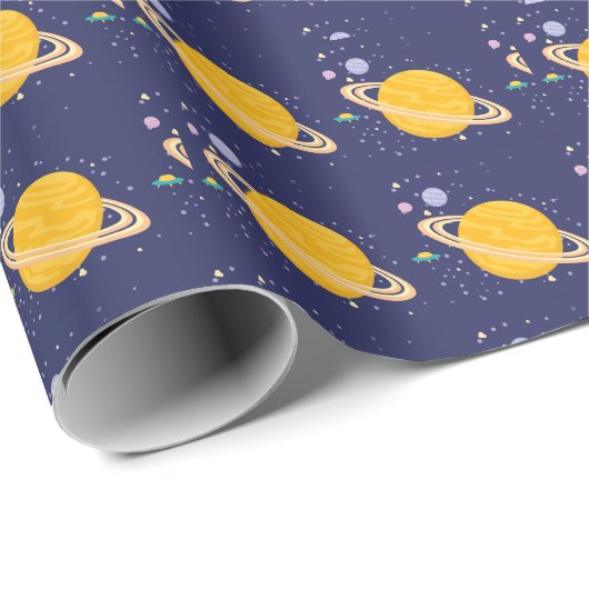 \Outer Space Planets Geschenkpapier (Rolleneckpunkt)