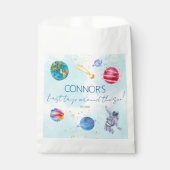 Outer Space Rocket Planets Blue Boy Birthday Geschenktütchen (Vorderseite)