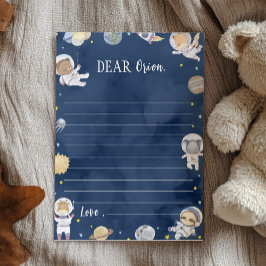 "Outer Space Safari Time Capsule Note Card" Dankeskarte