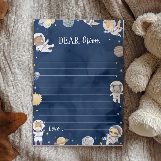 "Outer Space Safari Time Capsule Note Card" Dankeskarte