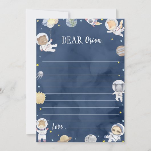 "Outer Space Safari Time Capsule Note Card" Dankeskarte (Vorderseite)