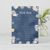 "Outer Space Safari Time Capsule Note Card" Dankeskarte (Stehend Vorderseite)