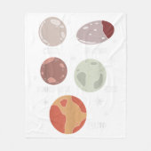 Outer Space Solar System Dwarf Planet For Kids Fleecedecke (Vorderseite)
