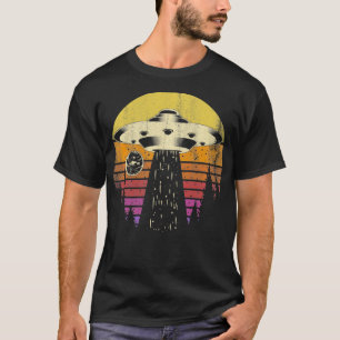 Outer Space UFO Alien Entführung Geschenk Alien Pu T-Shirt