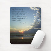 Outerbanks Morgen 1, Psalm-59:16 Mousepad (Mit Mouse)