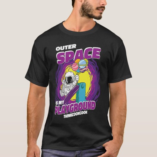 Outerspace Is My Playground Space Astronaut T-Shirt (Vorderseite)