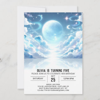 Outerspace Niedlich Celestial Digital Birthday Einladung