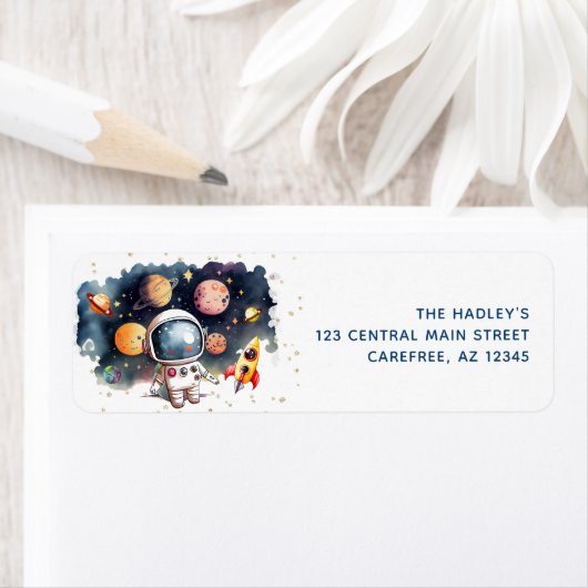 Outerspace Planets Astronaut-Rücksendeadresse (Insitu)