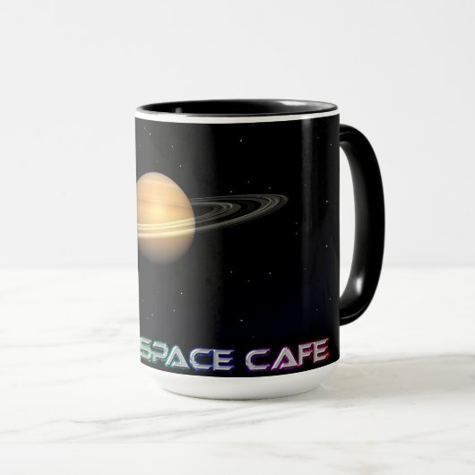 OuterSpaceCafe Saturn-Tasse Tasse (VorderseiteRechts)