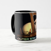 OuterSpaceCafe-Tisch mit View-Tasse Tasse (Vorderseite Links)