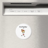 Outfielder-Mädchen Magnet (In Situ (Geschirrspüler))