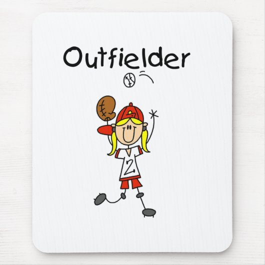 Outfielder-Mädchen Mousepad (Vorne)
