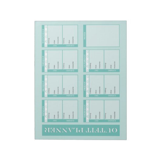 Outfit Planner Tear-Away Notepad Notizblock (Rotiert)