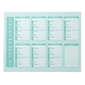 Outfit Planner Tear-Away Notepad Notizblock
