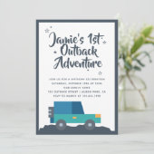 Outgoing Adventure Birthday Party Einladung (Stehend Vorderseite)