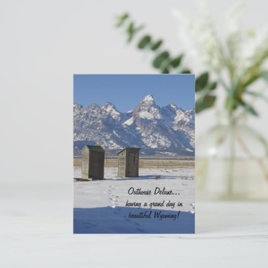 Outhouse Deluxe Postkarte (Stehend Vorderseite)