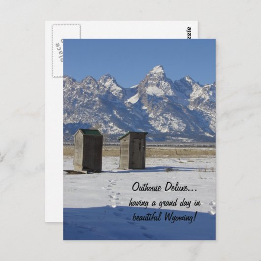 Outhouse Deluxe Postkarte (Vorne/Hinten)