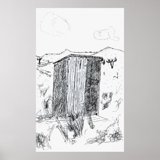 Outhouse, Gemfield, Nevada Poster (Vorne)