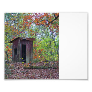 Outhouse im Herbst Fotodruck