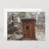 OUTHOUSE IN THE SNOW POSTKARTE (Vorne/Hinten)