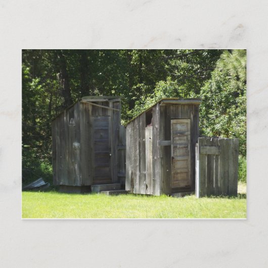 Outhouse Postkarte (Vorderseite)