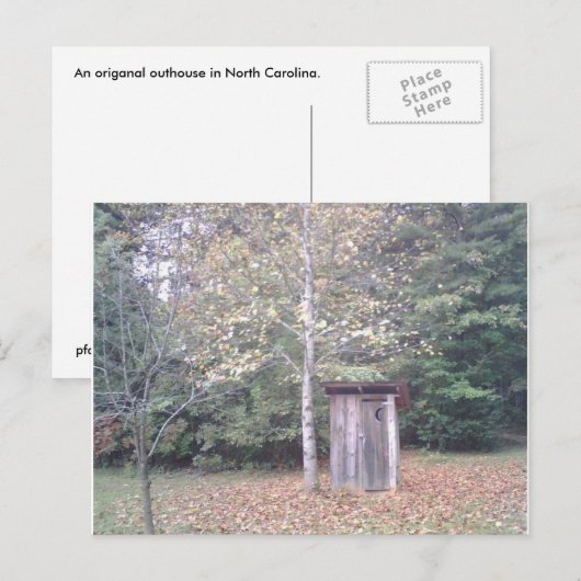 Outhouse Postkarte (Vorne/Hinten)