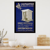 Outhouse überlistet poster (Küche)