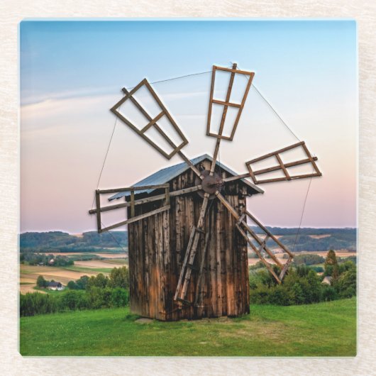 Outhouse Windmill Glasuntersetzer (Vorderseite)