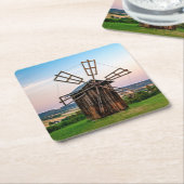 Outhouse Windmill Rechteckiger Pappuntersetzer (angewinkelt)
