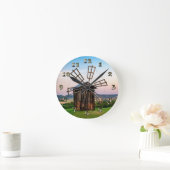Outhouse Windmill Runde Wanduhr (Zuhause)