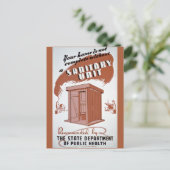 Outhouse WPA Poster Postkarte (Stehend Vorderseite)