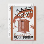 Outhouse WPA Poster Postkarte (Vorne/Hinten)