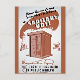 Outhouse WPA Poster Postkarte