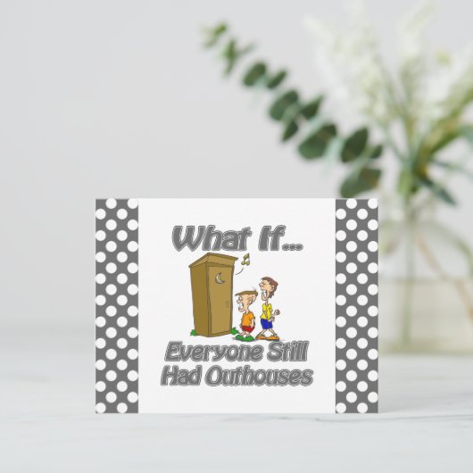 Outhouses Postkarte (Stehend Vorderseite)